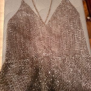 Express Sequin Spaghetti Strap Top